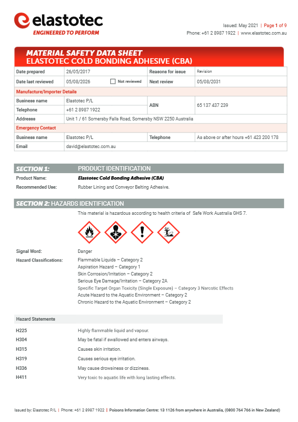 Elastotec MSDS CB Adhesive 082026 thumbnail