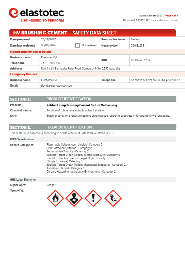 Elastotec MSDS HV Brushing Cement 082026 thumbnail